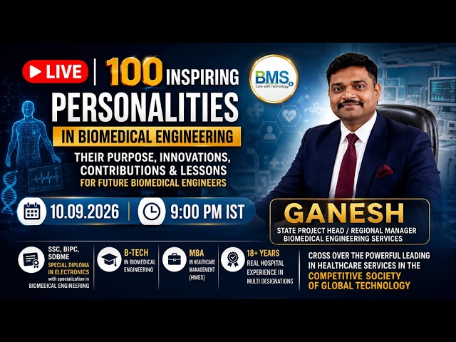 🔴 LIVE | 100 Inspiring Biomedical Engineers | Innovations, Purpose & Impact | 10.09.2026