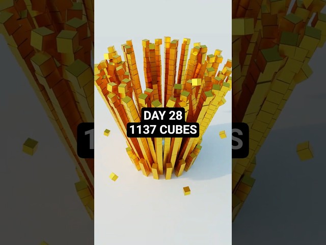 Trying to crash blender using cubes! Day 28