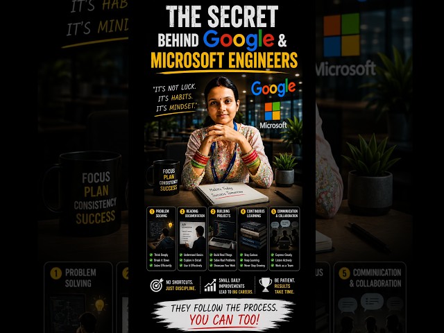 The Secret Behind Google & Microsoft Engineers 🚀 | 5 Habits That Make Them Successful | DSA & Coding