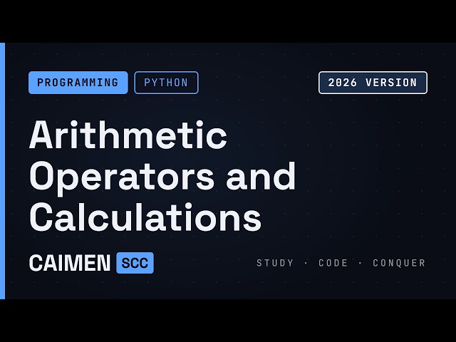 Python 04 - Arithmetic Operators and Calculations | Beginner Tutorial