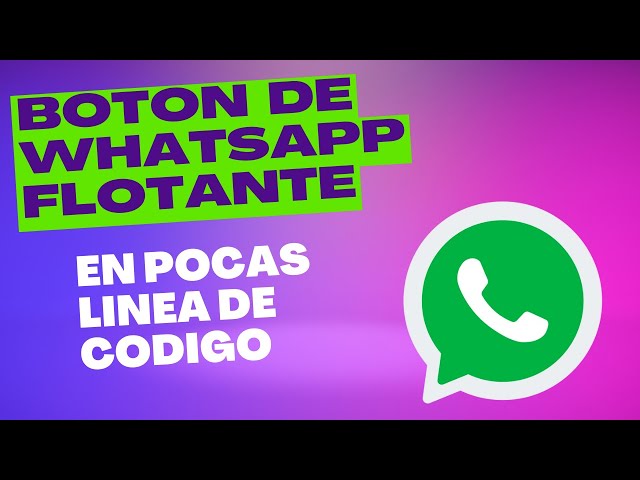 BOTÓN de WHATSAPP Flotante HTML y CSS | EN POCAS LINEAS DE CODIGO