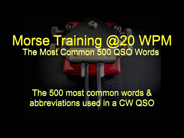CW Fluency: The 500 Most Common Morse Code Words & Abbreviations @20 wpm