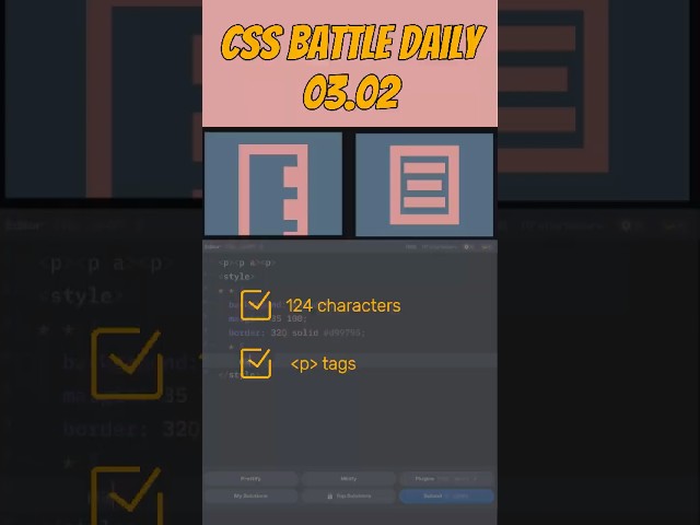 🎯 Daily CSS Battle challenge 03 02 #cssbattle #coding