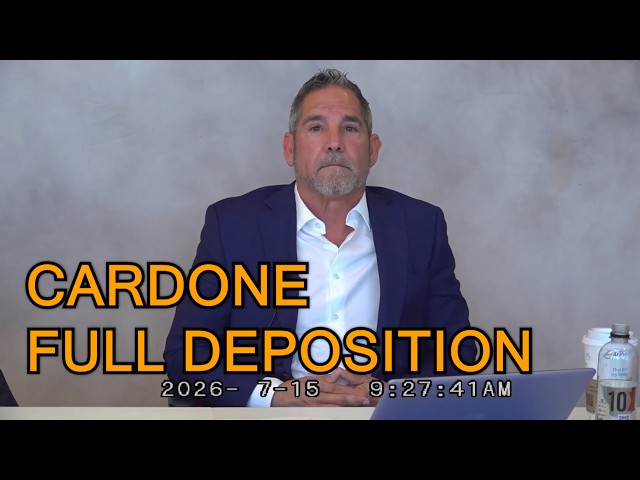 GRANT CARDONE FULL DEPOSITION | July 15, 2026 | PART ONE