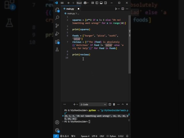 Did You Know You Can Create a Python List With Just One Line? 😱 #shorts #python #coding