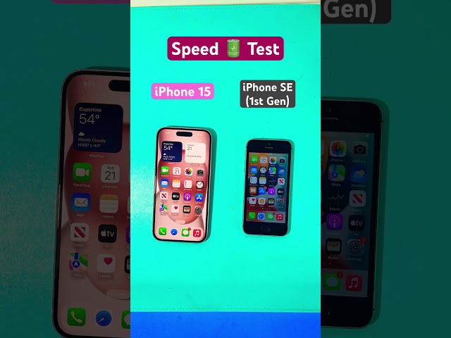 iPhone 15 vs iPhone SE (1st Gen) Speed Test #short #viral #speedtest
