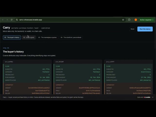 Carry - Makes your purchase History Portable 