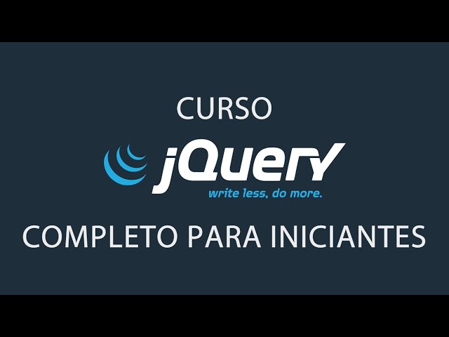 COMPLETE COURSE - JQUERY FOR BEGINNERS