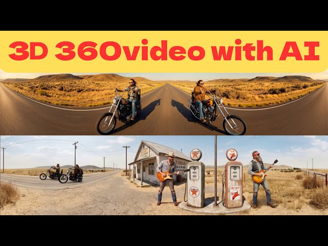 The 47th AI-gen full 360-degree video is a 3D (stereo) version of "Easy Rider."