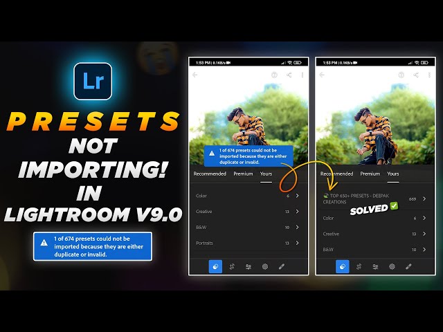 Lightroom New Update! Presets Not Importing Problem Solved✅ | presets could not be imported Problem