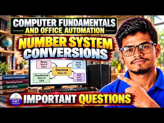 Number System Conversions in Telugu | Computer Fundamentals & Office Automation | Degree Classes