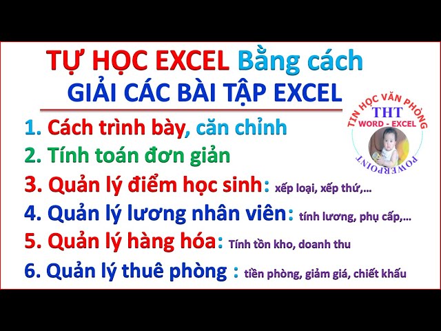 Học Excel cho người đi làm. Bài học Excel qua các bài tập excel thực tế