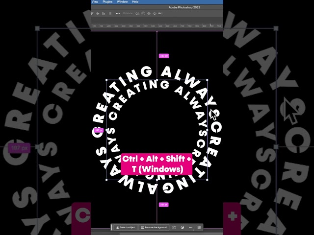How to Create a Spiral Text Effect in Adobe Photoshop! #shorts #photoshop #tutorial #graphicdesign