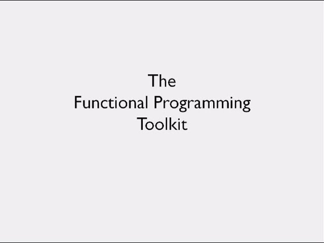 The Functional Programmer's Toolkit - Scott Wlaschin