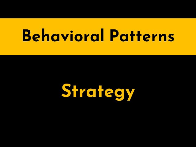 The Strategy Pattern Explained and Implemented in Java | Behavioral Design Patterns | Geekific