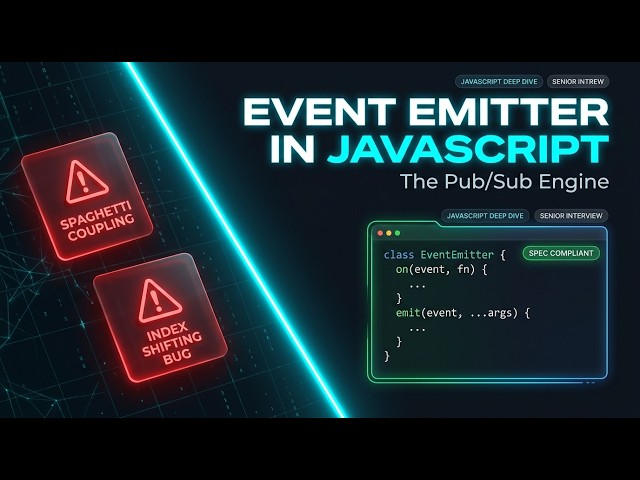 Event Emitter in JavaScript | GFE 75 & BFE #16 (Frontend Interview)