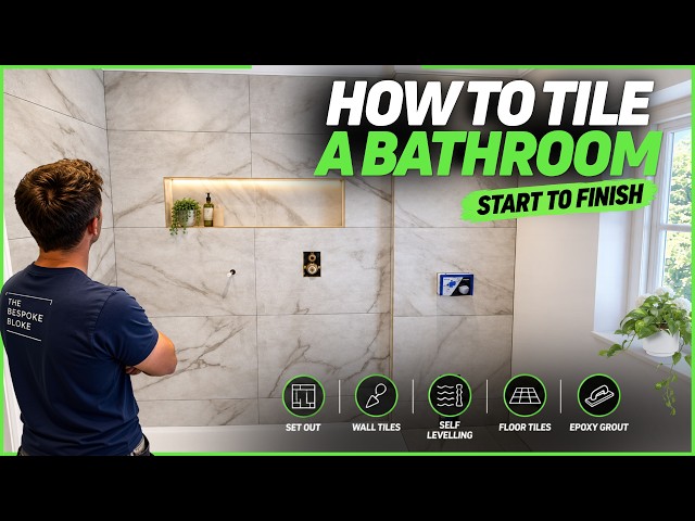 How to Tile a Bathroom Start to Finish | Walls, Floor & Large Format Tiles