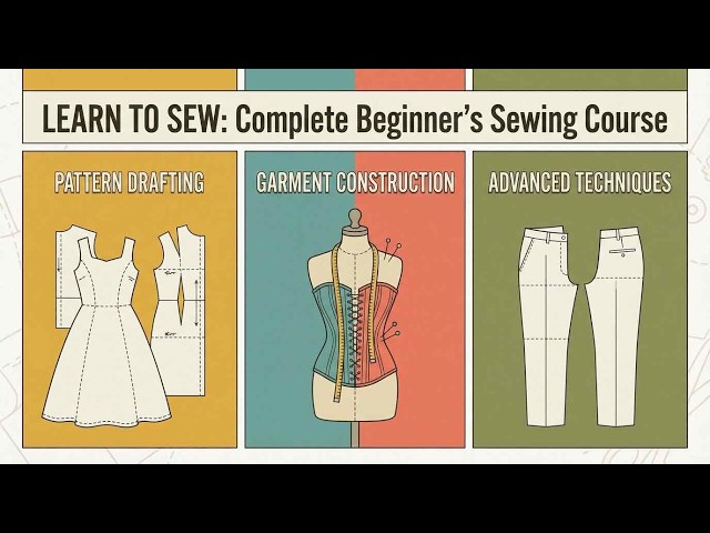 Learn to Sew: The Complete Beginner’s Sewing & Pattern Drafting Course