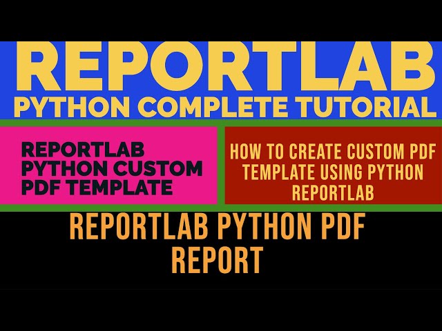 REPORTLAB|REPORTLAB PYTHON TUTORIAL|How To Create Custom Pdf Template Using Reportlab Python|PART:58