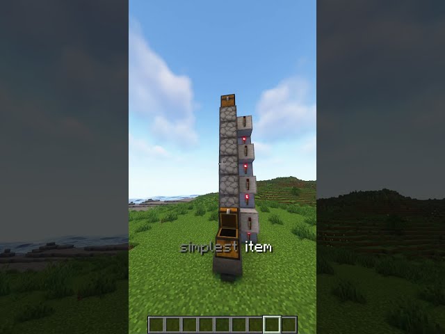 The Easiest Minecraft Item Elevator (ANY HIGHT)