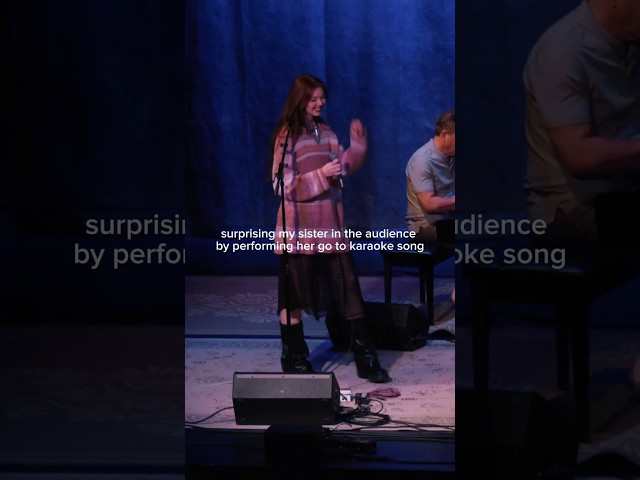 surprising my sister in the audience with her go to karaoke song