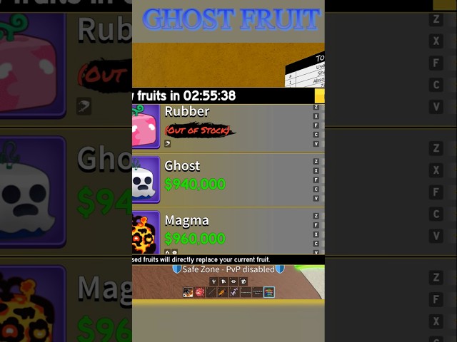 Ghost 👻 fruit on stock #roblox #bloxfurit