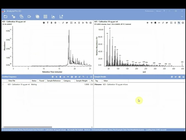 Getting Started with AnalyzerPro XD - 6.  Load and Process GC-MS