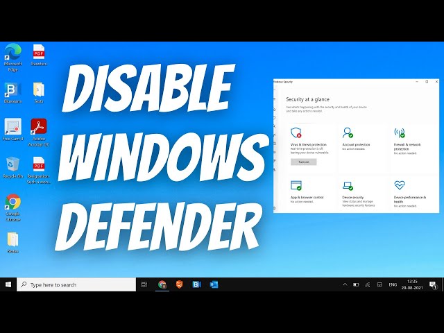 Best Way To Turn Off or Disable Windows Defender in Windows 11/10