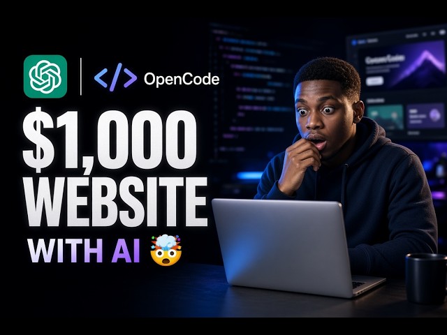 🤯 Nubatse Website ya $1,000 Nkoresheje AI! | ChatGPT + OpenCode