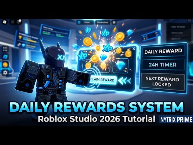 How to Make a DAILY REWARDS SYSTEM in Roblox Studio (2026 Tutorial) | DataStore Saving Included