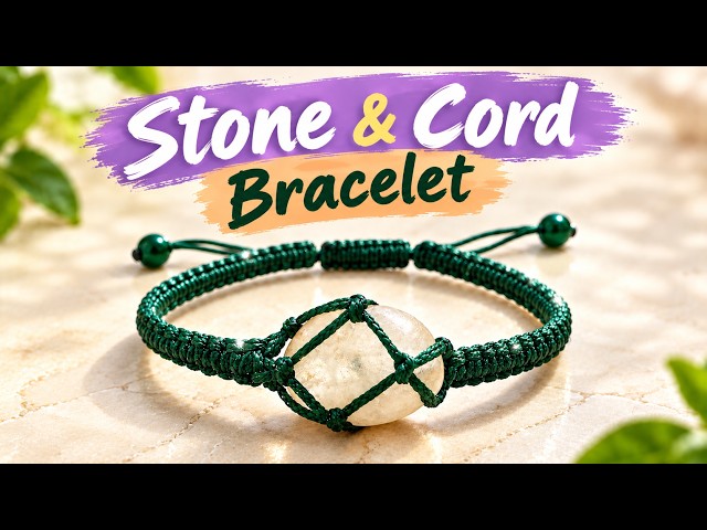 I Made This Stunning Stone & Cord Bracelet! ✨ | Easy DIY Tutorial