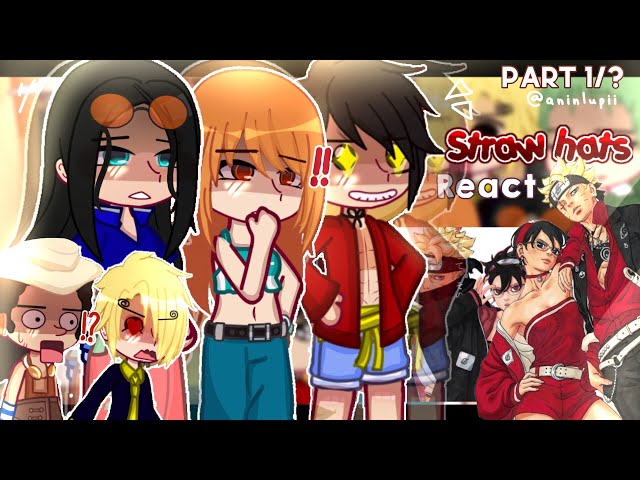 — One piece Straw hats react to F!Y/N as Sarada🔥 and M!Y/N as Boruto🍥🍜 [] One piece x Naruto react