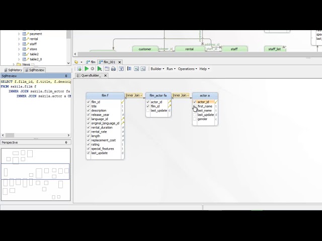 Database Visual Query Builder