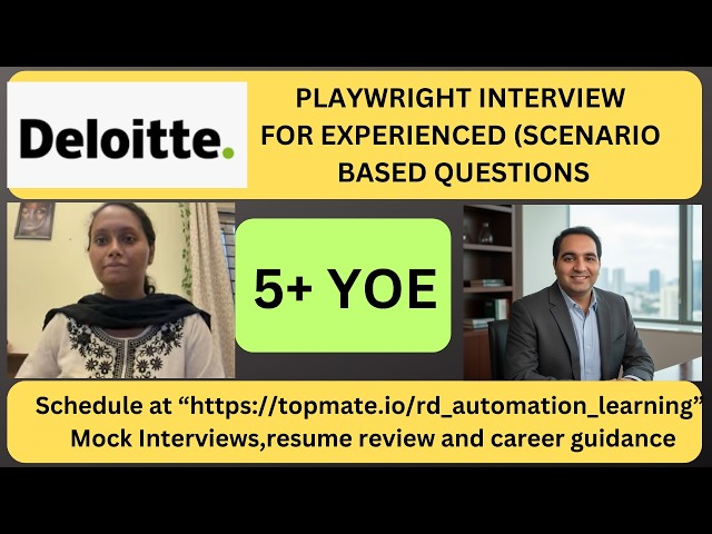 Playwright Automation Interview for Testers | QA Automation Interview | Playwright Tutorial