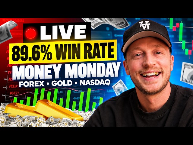 Live Trading Forex, Gold & NQ (XAUUSD Money MONDAY!)