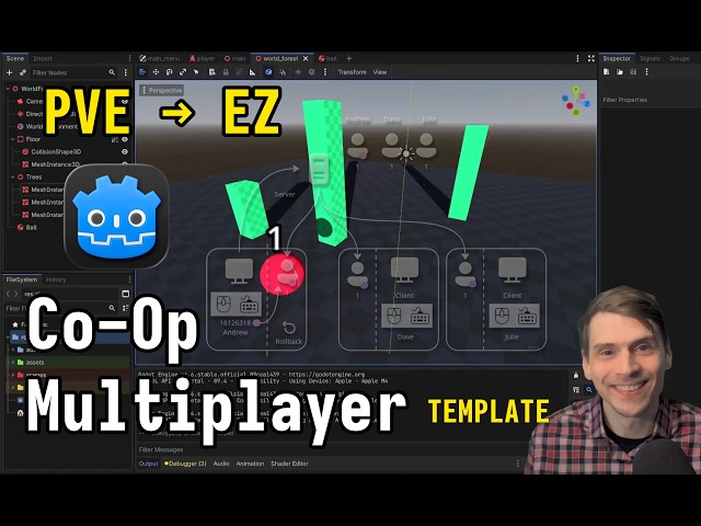 Godot Multiplayer Friendslop Co-Op Tutorial Part 1: Server & Client Basics
