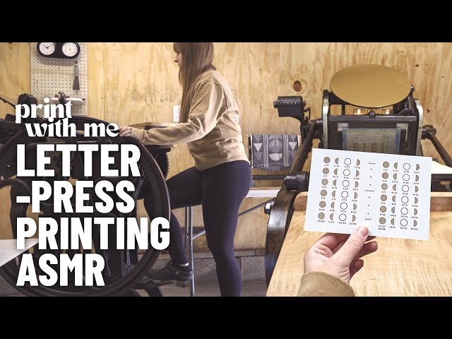 ✸ Print with me ✸ letterpress printing ASMR