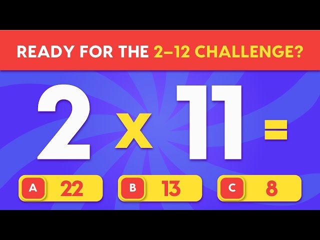 Times Tables 2 to 12 | Multiplication Tables 2 to 12 | Can You Beat Them All?