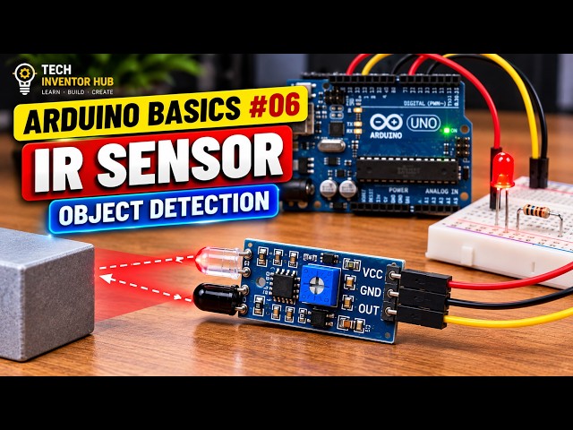 Arduino IR Sensor Tutorial for Beginners | IR Obstacle Sensor with Arduino UNO