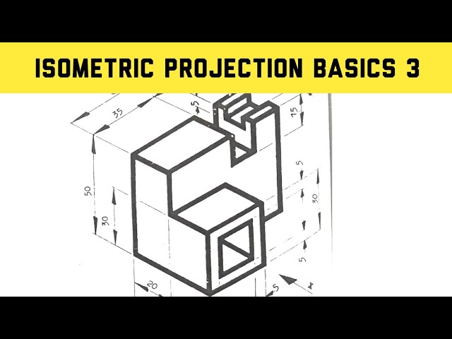 Isometric Projection Tutorial for Beginners 3 in | Technical Drawing 