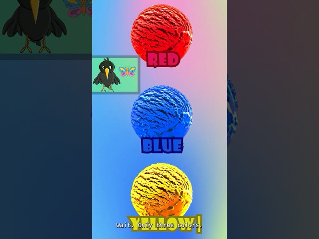 Magic Ice Cream Colors! 🍦 Mix & Learn in 30 Seconds #kidseducation #kidslearning #colorlearning