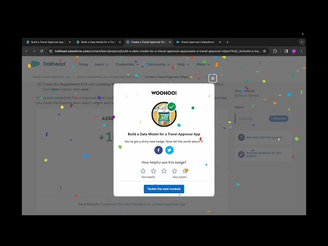 Create a Travel Approval Object | Build a Data Model for a Travel Approval App | Challenge 3