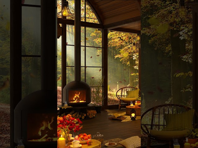 Cozy Morning Fall Coffee Shop with Relaxing Piano Jazz Music #ambience #music #relaxingjazz
