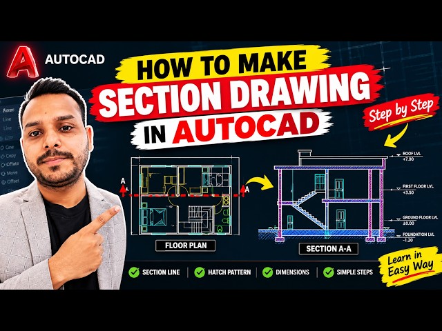How to Make Section Drawing in AutoCAD | Step-by-Step Easy Method