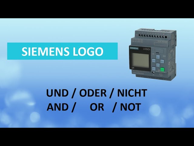 Siemens Logo Basic Functions, AND, OR, NOT using the example of a gas station (simplified fuel pump)