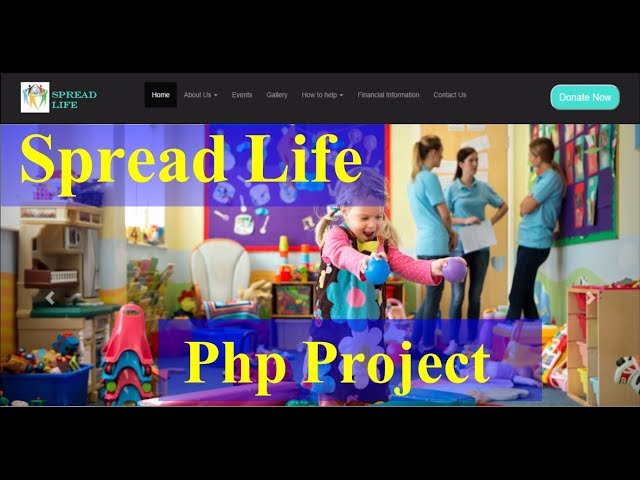 Spread Life php project with mysql database