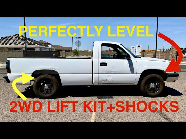 2WD Chevrolet Silverado GMC Sierra MaxPeedingRods Leveling Lift Kit Install and Shocks