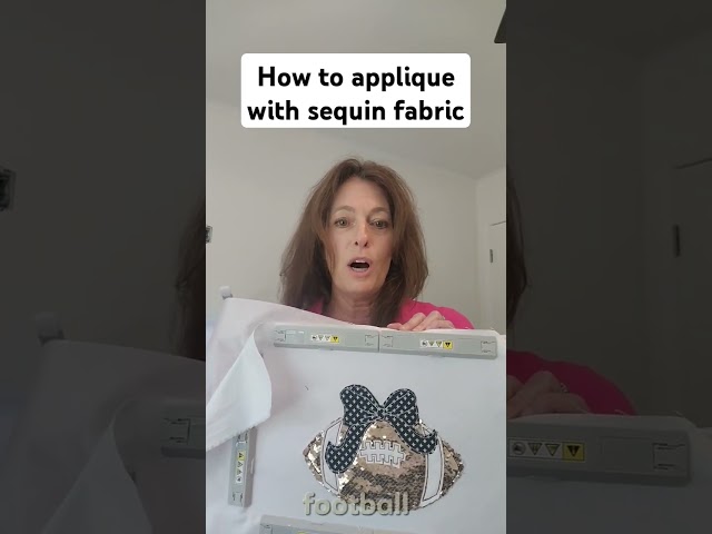 How to applique using sequin fabric. #sequinmaterial ##machineapplique  #machineembroidery