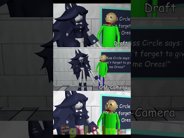 Miss Circle Greets Baldi Animation Process, but Null is voiced by mystman12 #baldisbasics #shorts