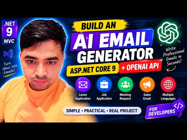 Build an AI Email Generator with ASP.NET Core MVC (.NET 9) + OpenAI API | Full Project
